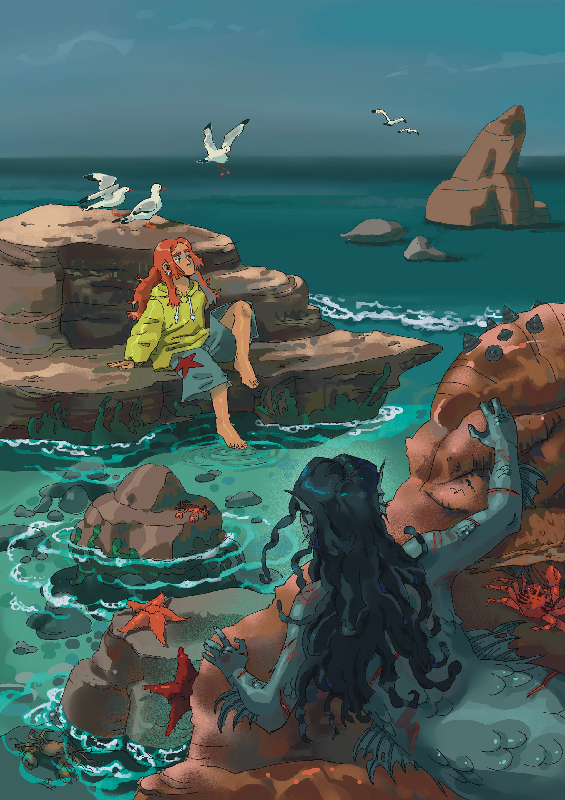 illu à destination du fanzine "écume" sur le thème de la mer