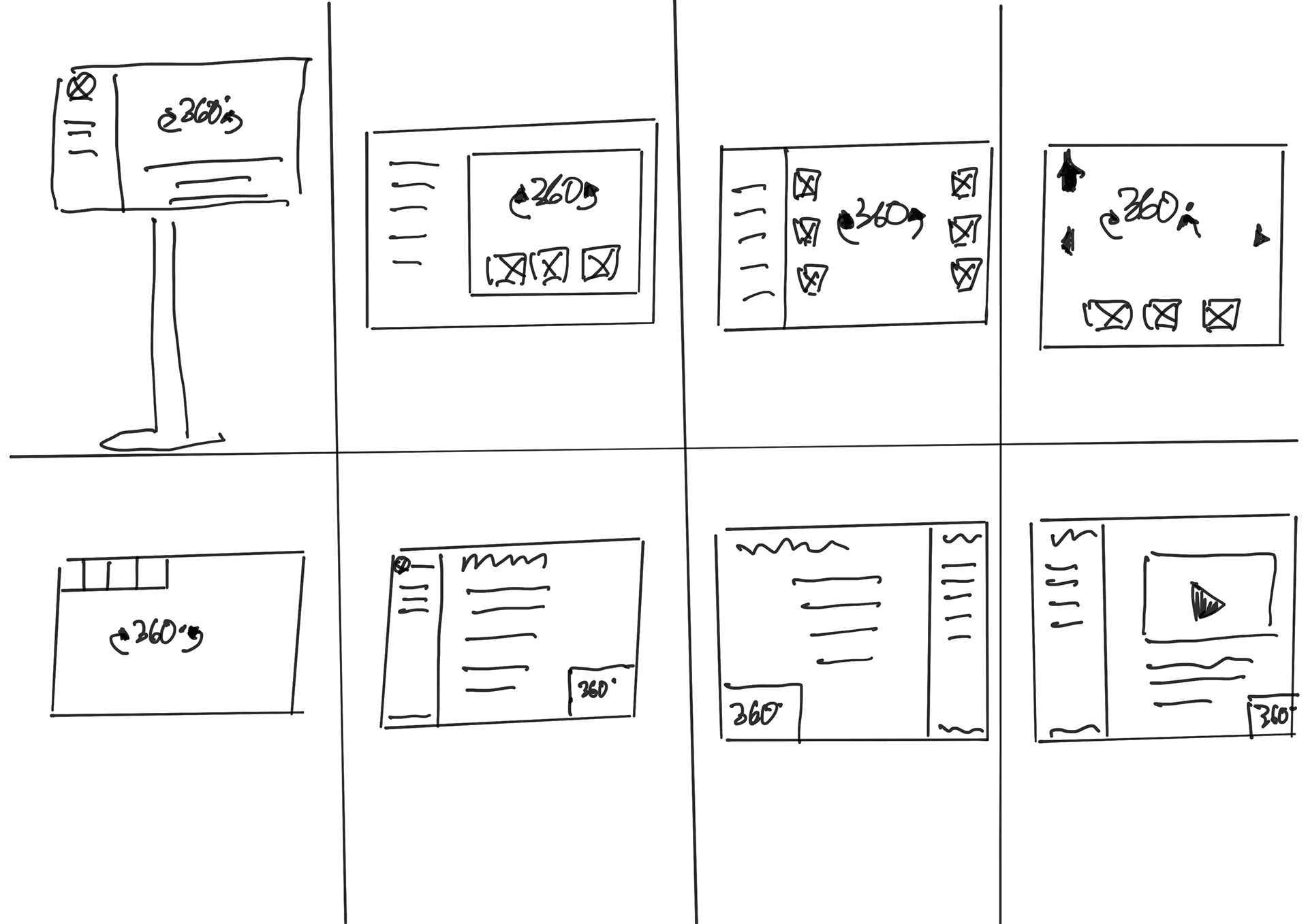 Sketch ideas with crazy eights