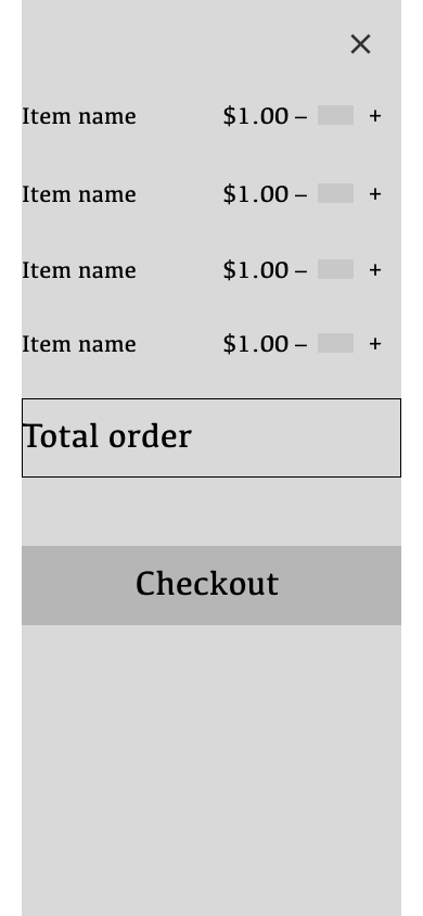 Cart items