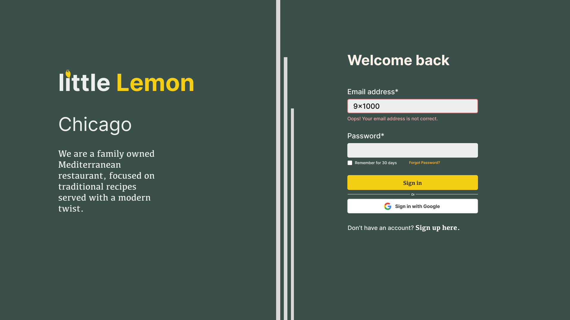 UX Writing Challenge: Day 3 - Wrong email address