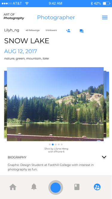 Photographer profile