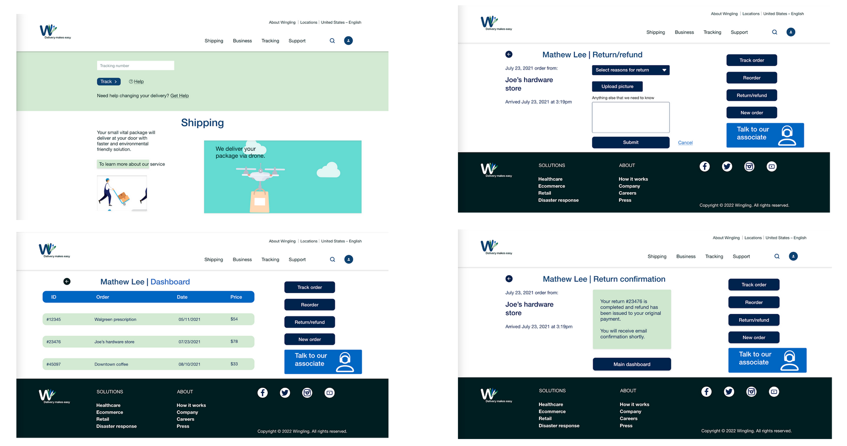 Mockups - website