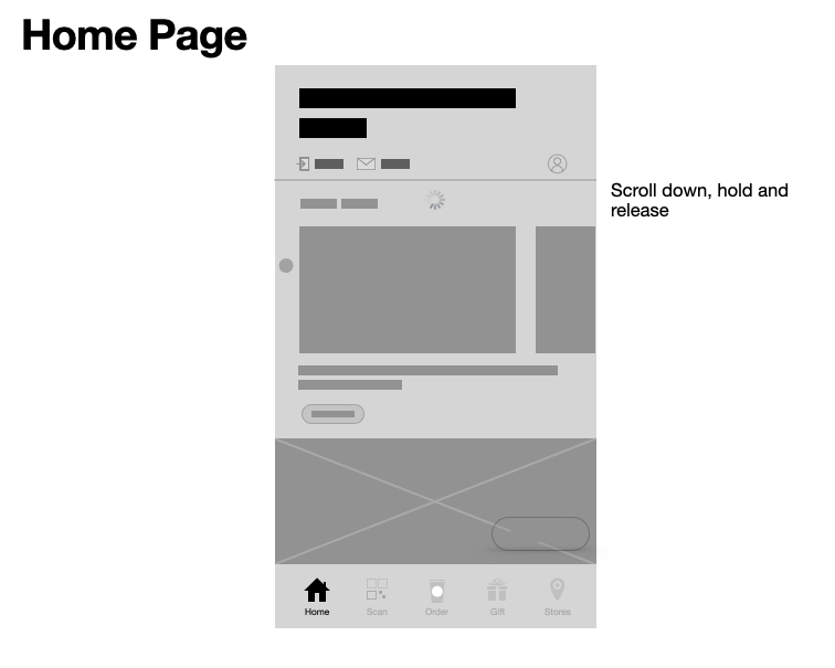 Home Page - scroll down, hold and release to refresh the page.
