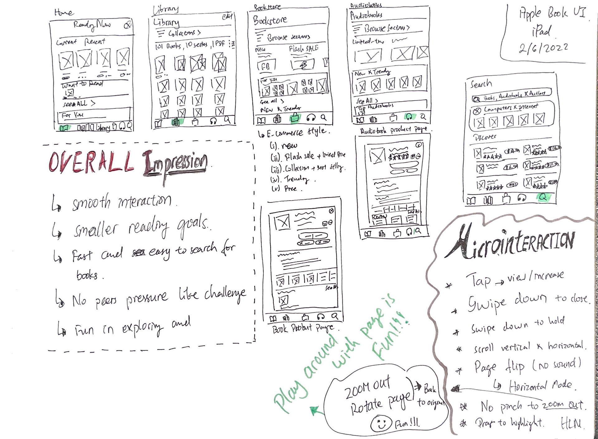 Apple Books UI Sketch