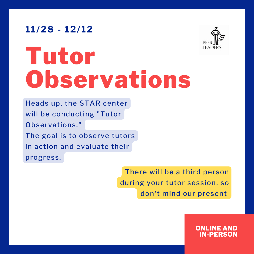 Tutor Observations Post