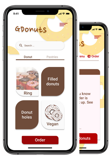 Golden Donuts app design