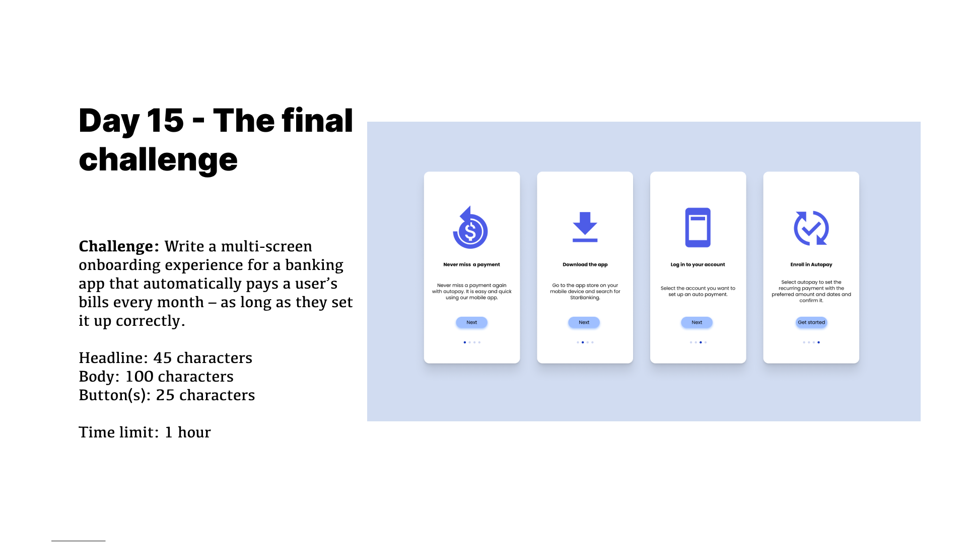 UX Writing Challenge: Day 15 - The final challenge
