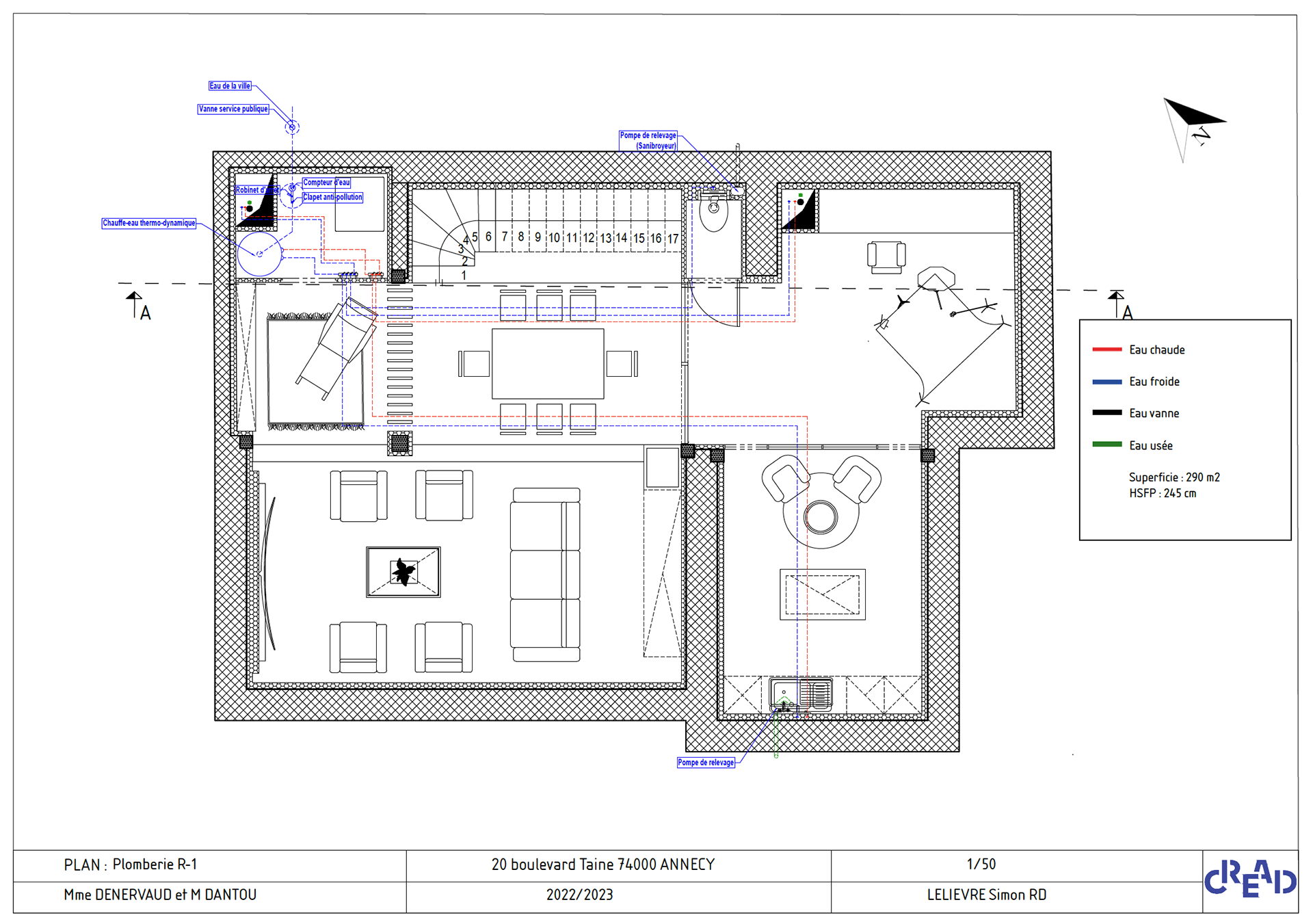 Plan plomberie