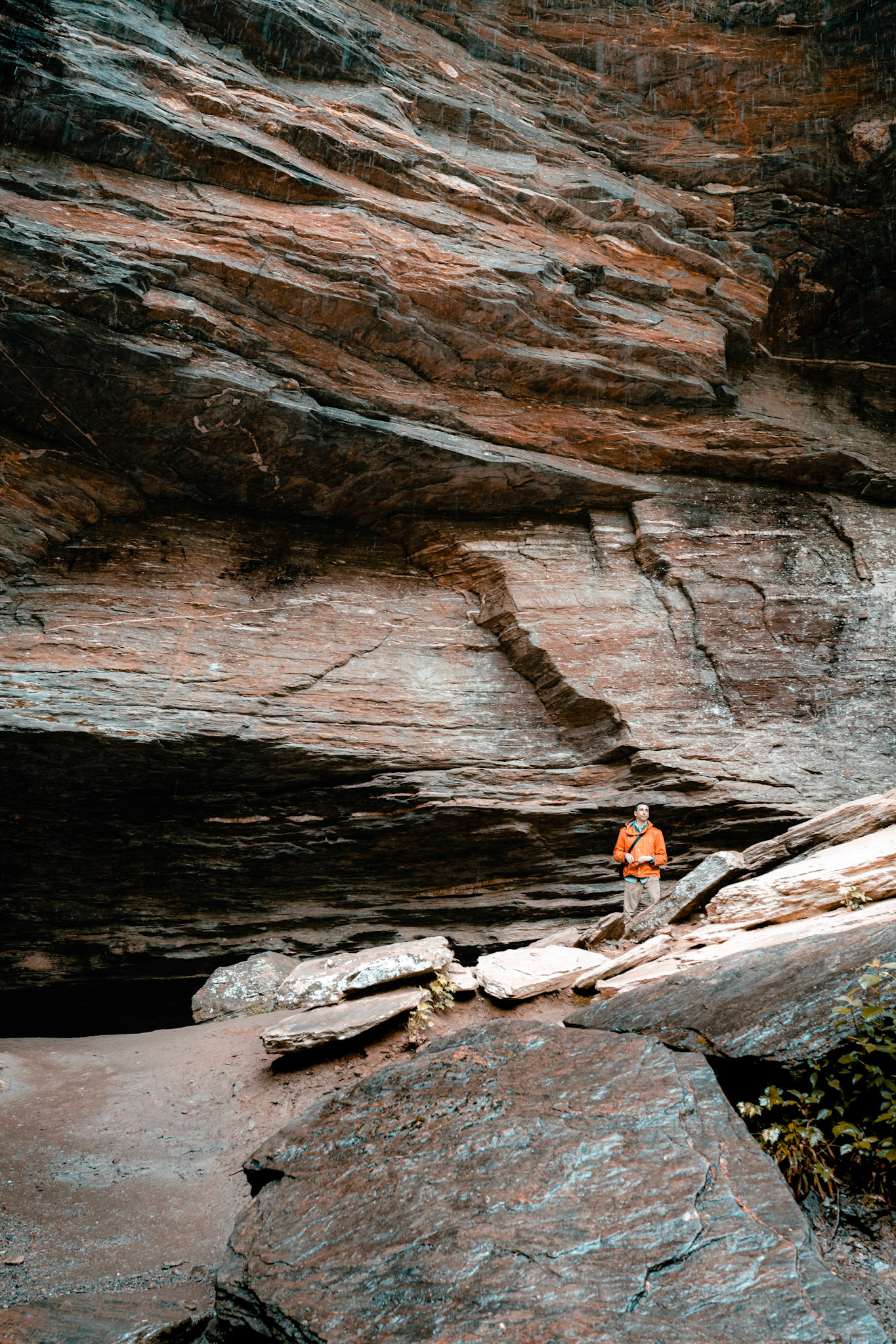 A waterfall on our hike deep into the Blue Ridge Mountains near Asheville, NC