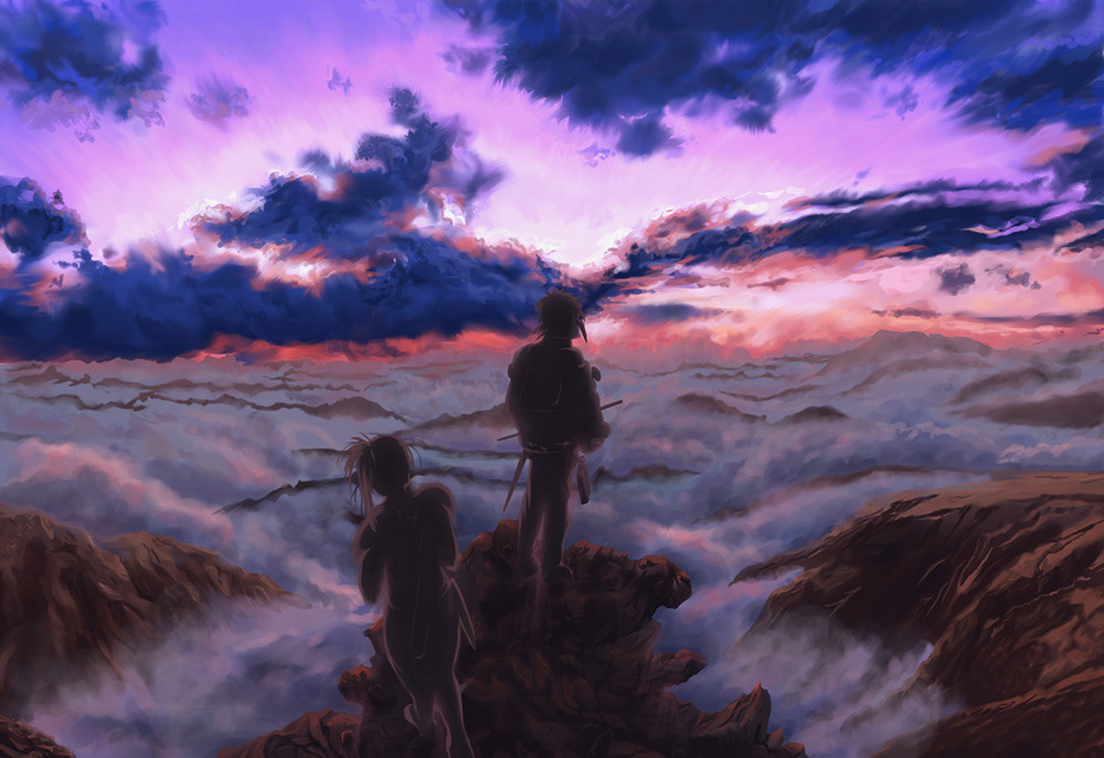 「雲の海と空の雲」スピードペインティング