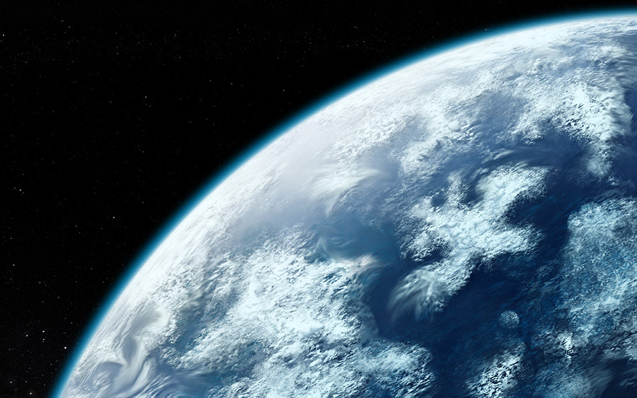 成層圏から見た地球