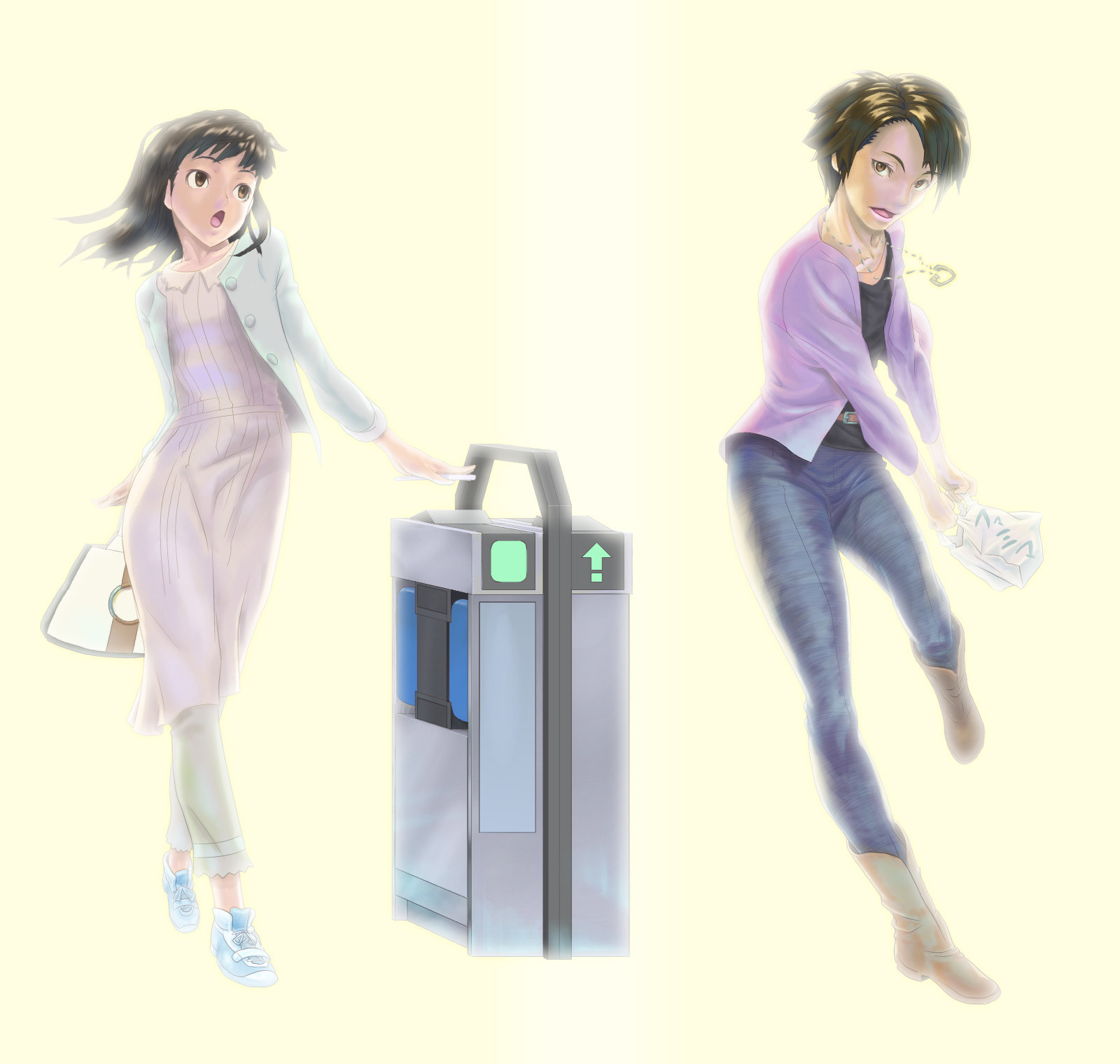 「電車で出勤!!」