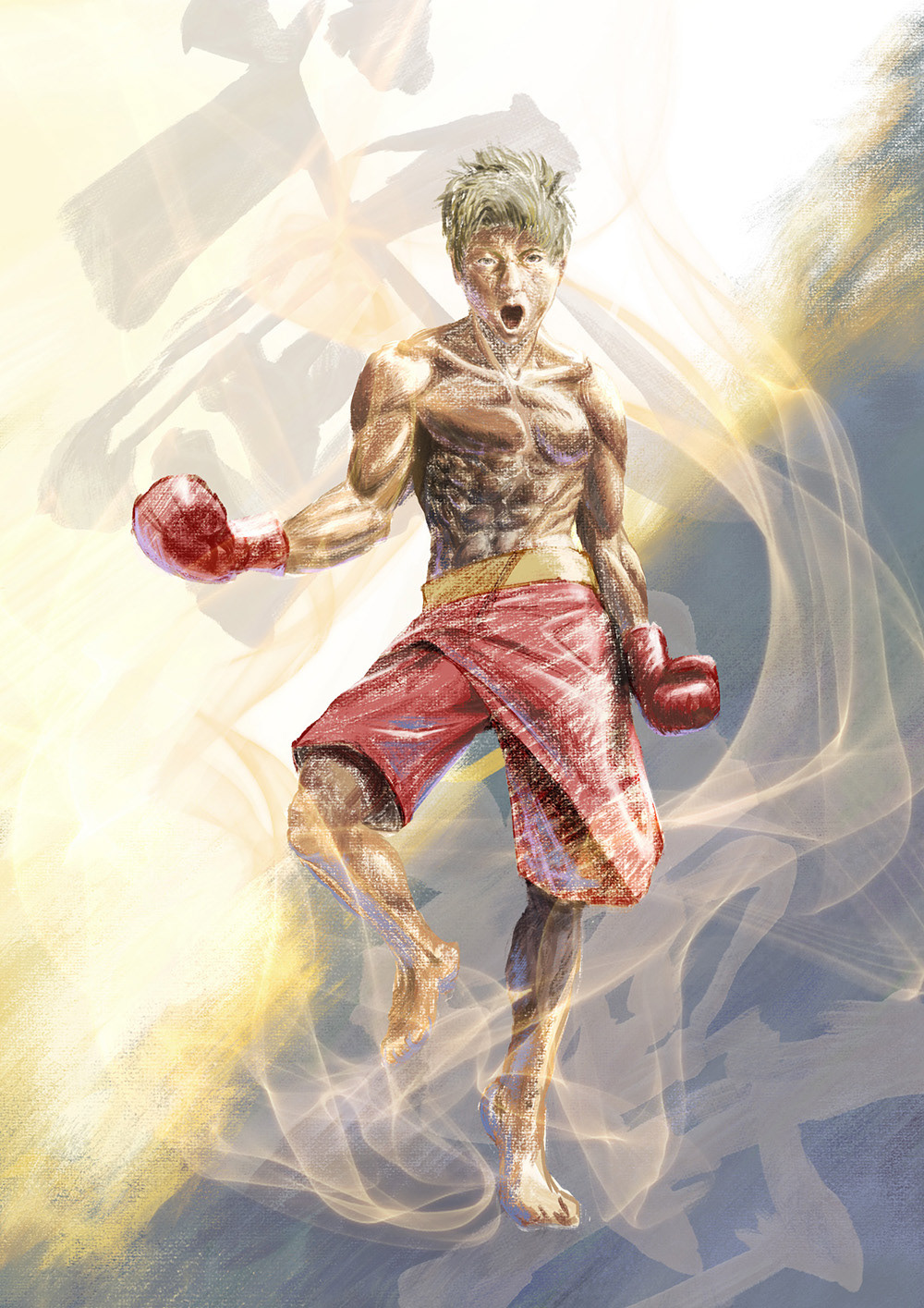 「K-1の武尊選手」似顔絵