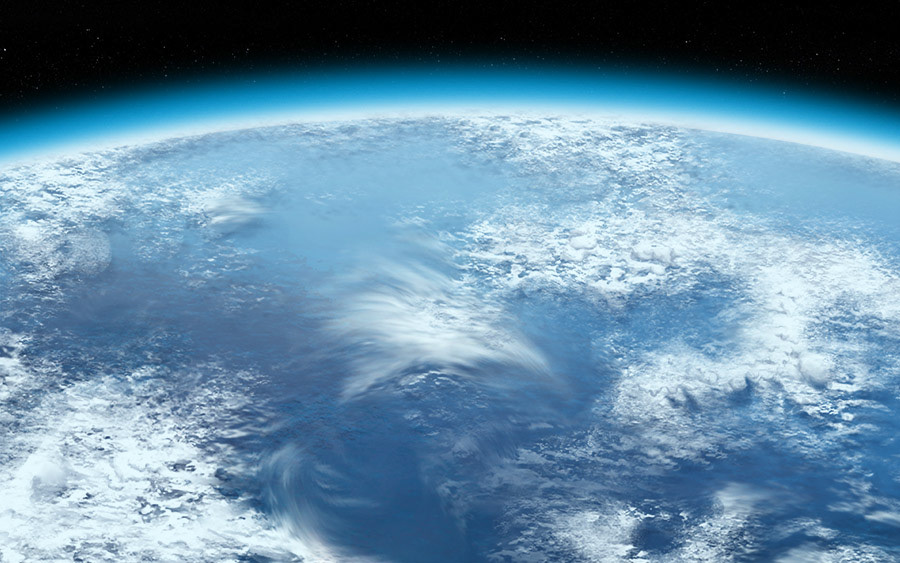 成層圏から見た地球