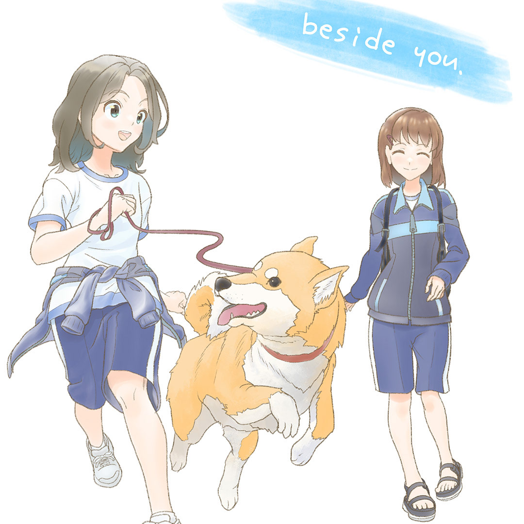 挿絵向け「部活終わり散歩に付き合う」
