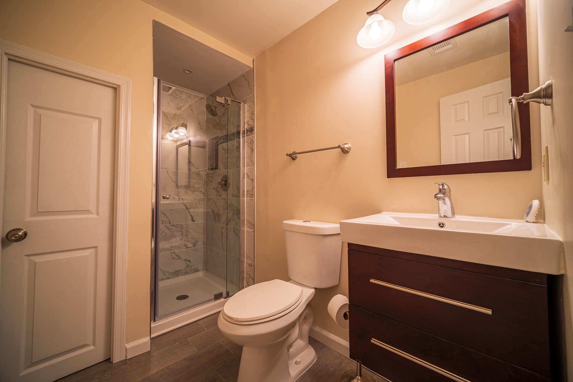 Basement Bathroom. July 23rd, 2021. Shot with Sony a6600 w/ Laowa 9mm f2.8 Zero-D Lens. 5 Layer HDR Exposure.