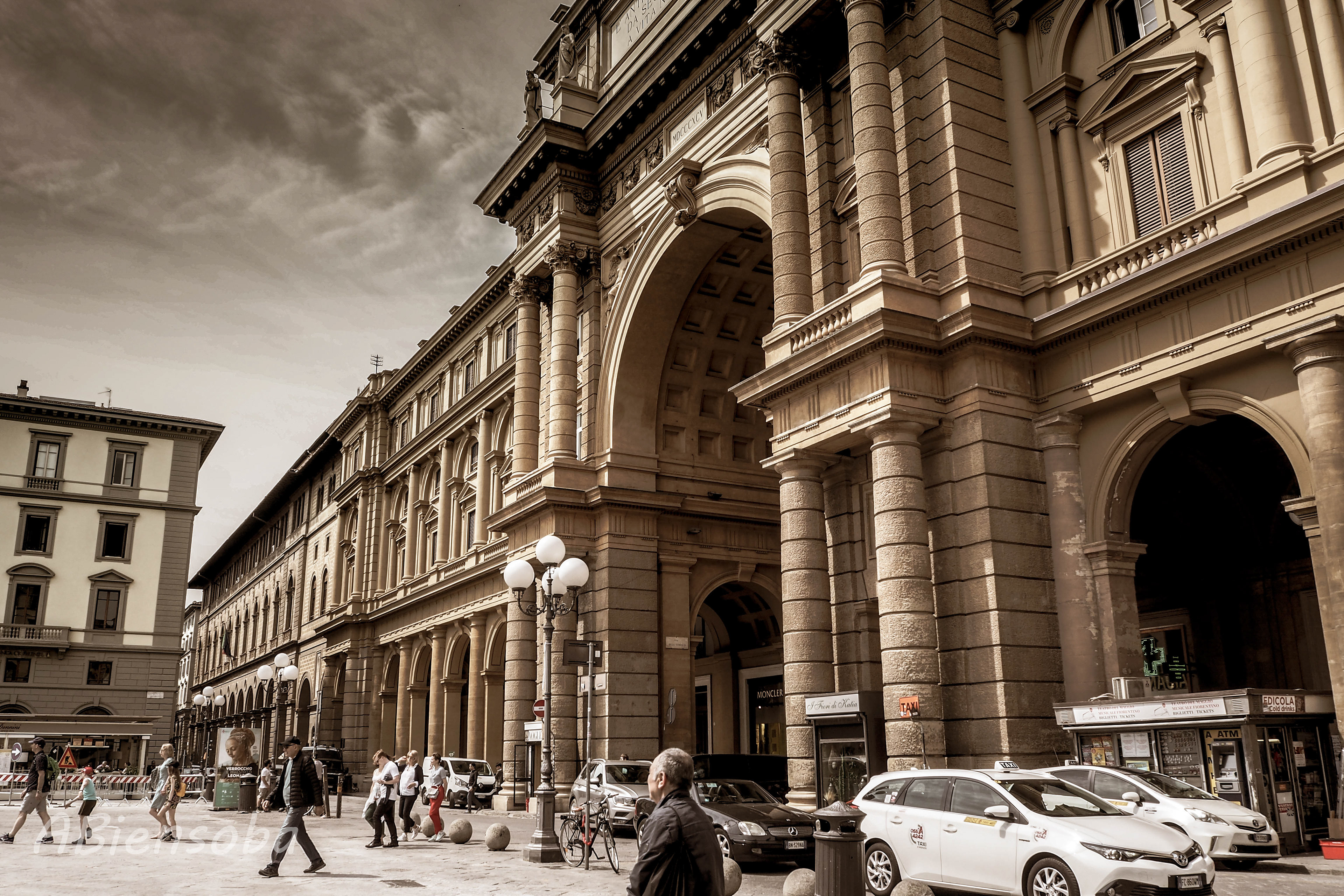 La Plaza de la República en Florencia