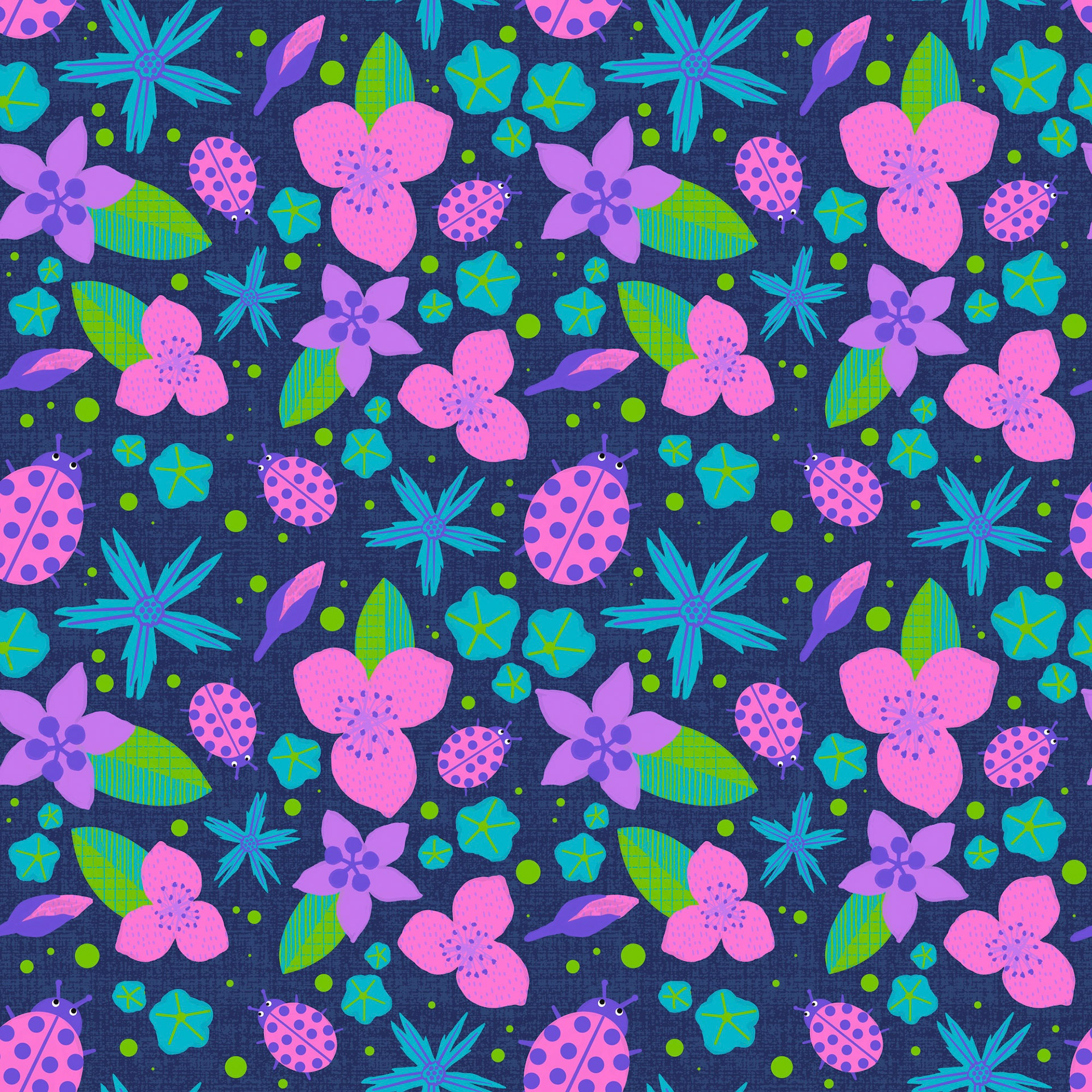 Dayglow Floral Ladybug