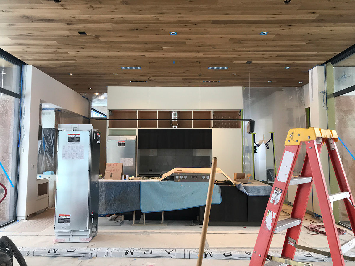 View of Kitchen under construction