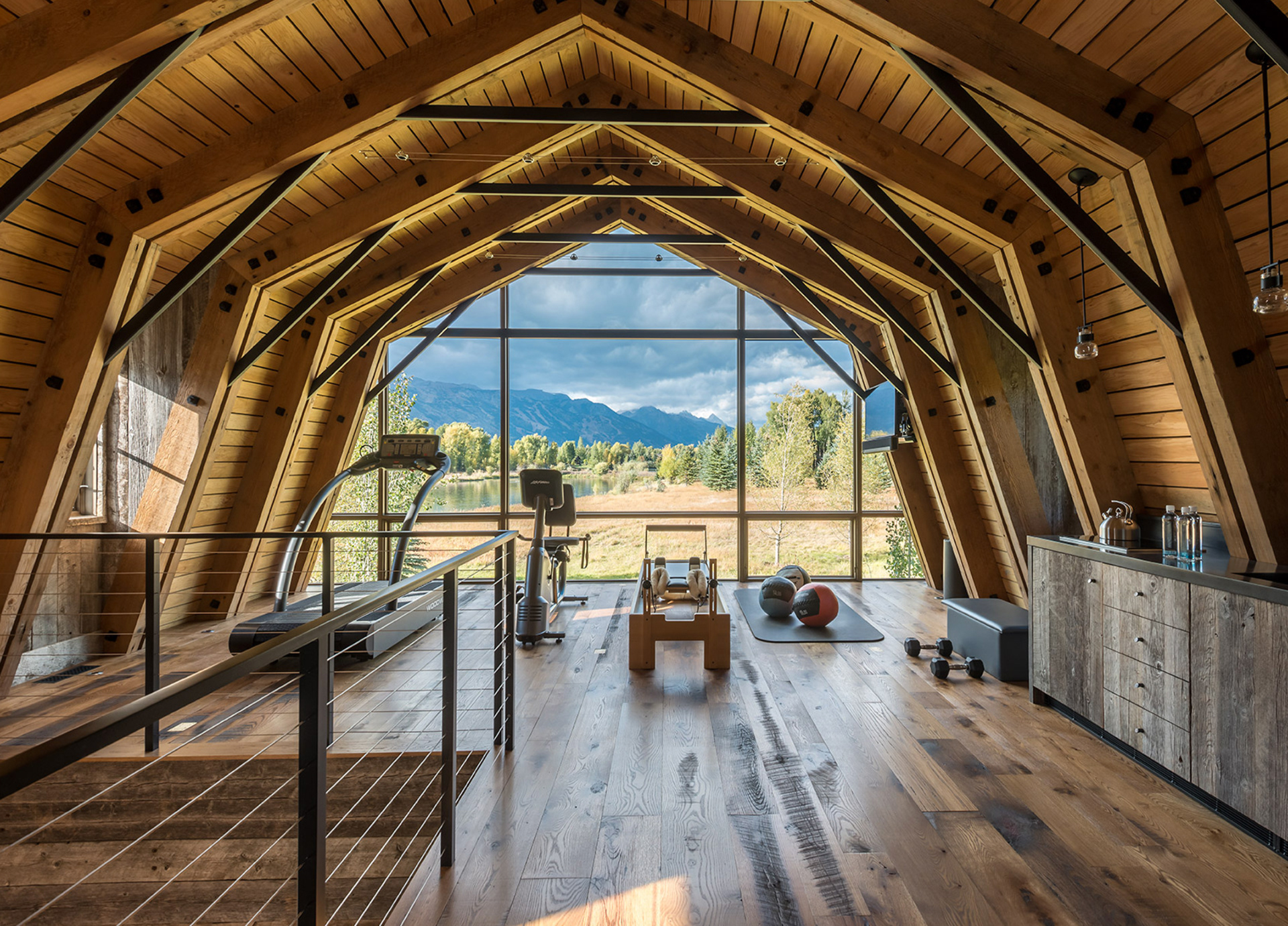 Workout Space facing the Grand Teton