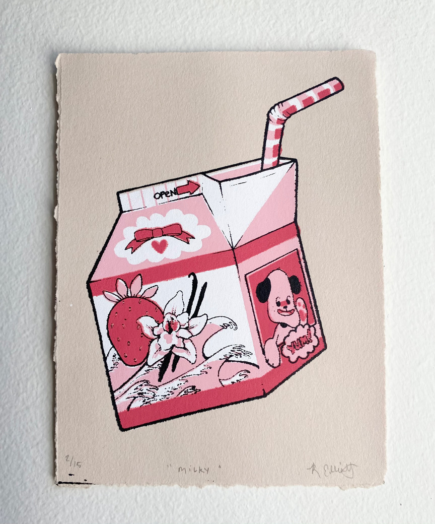 "Milky", Screenprint, 2020