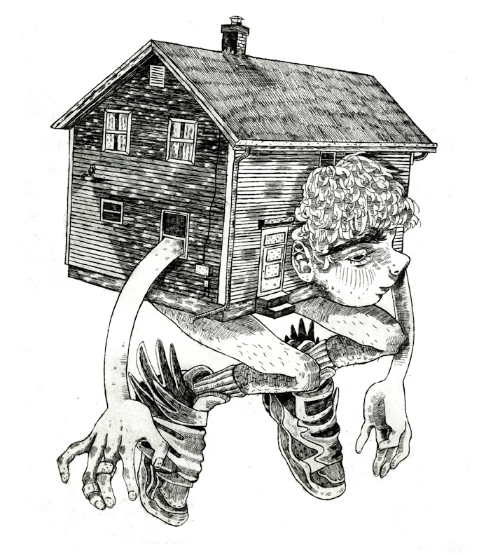 "Home", Etching, 2018