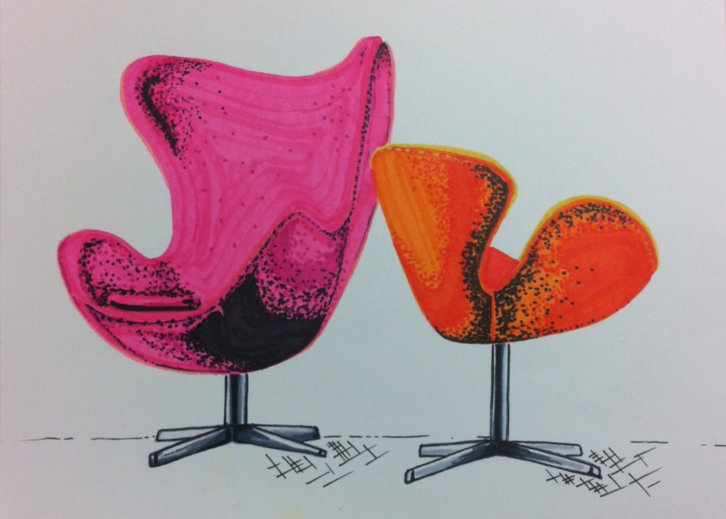 Prismacolor Markers, Furniture Series, 2015