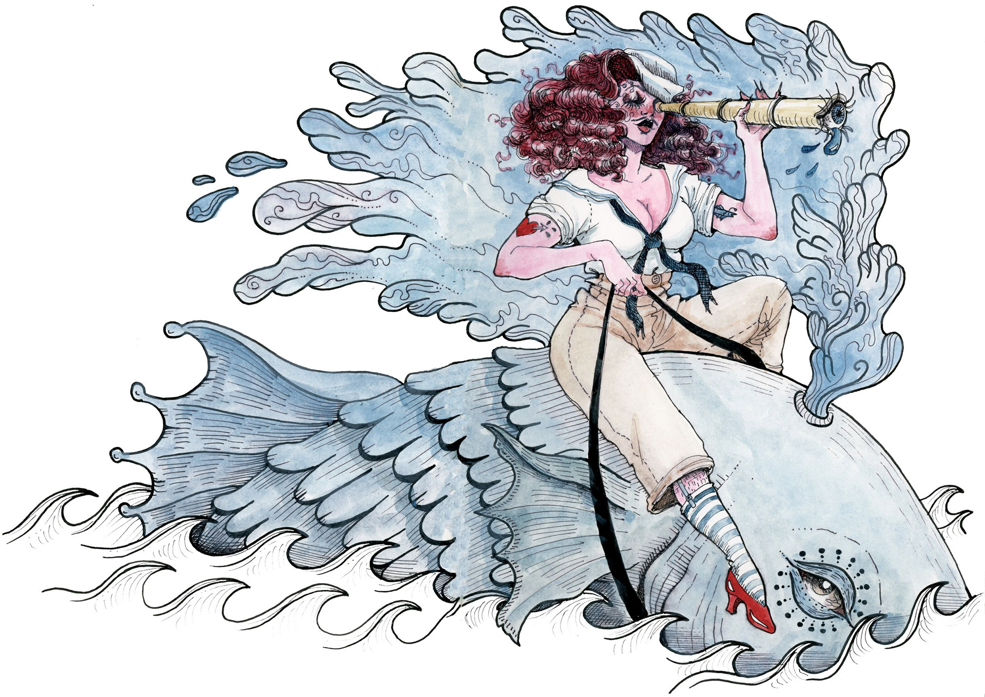 Promo Art for Moby Dick themed drag show