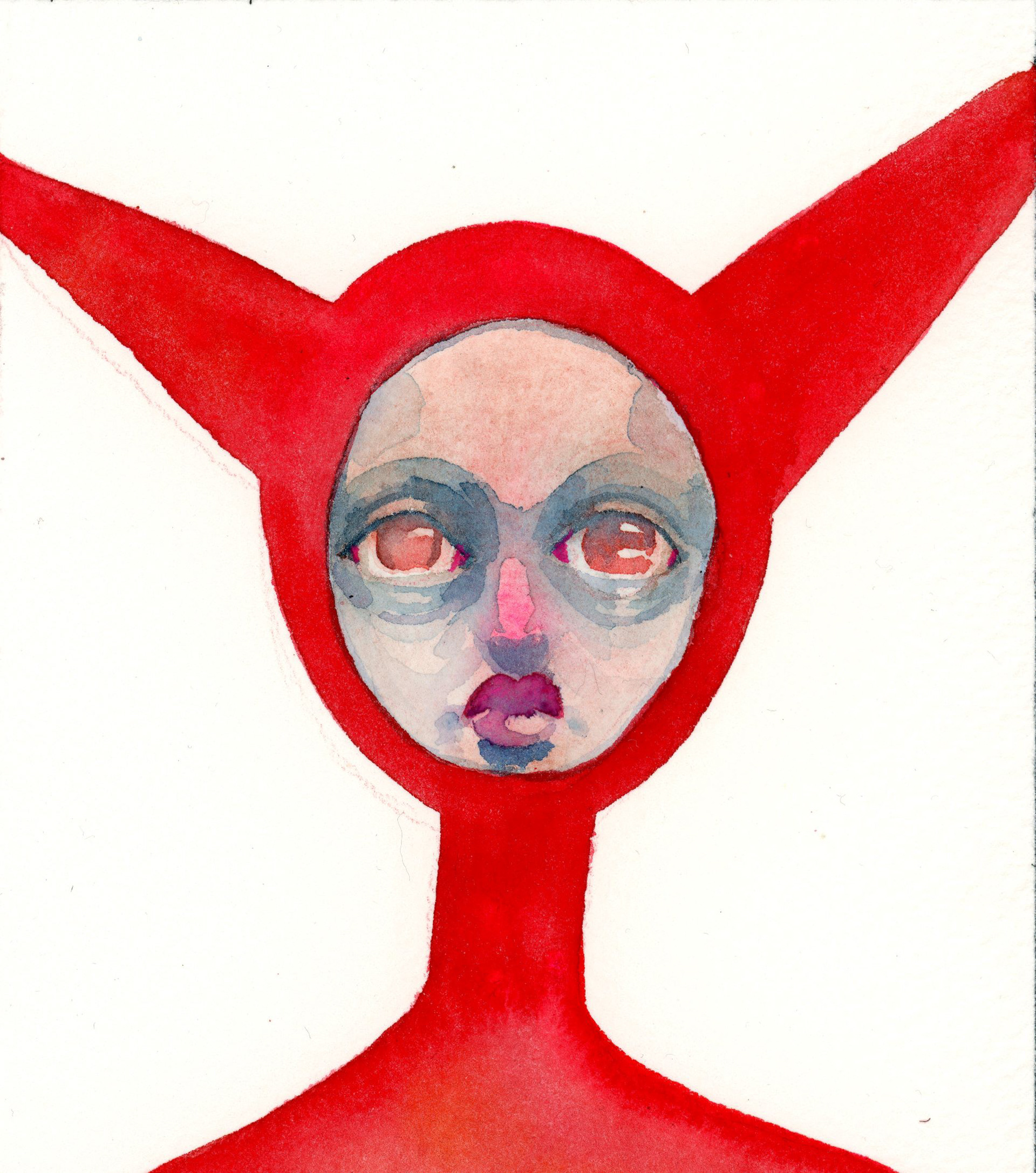 4x4", watercolor on paper