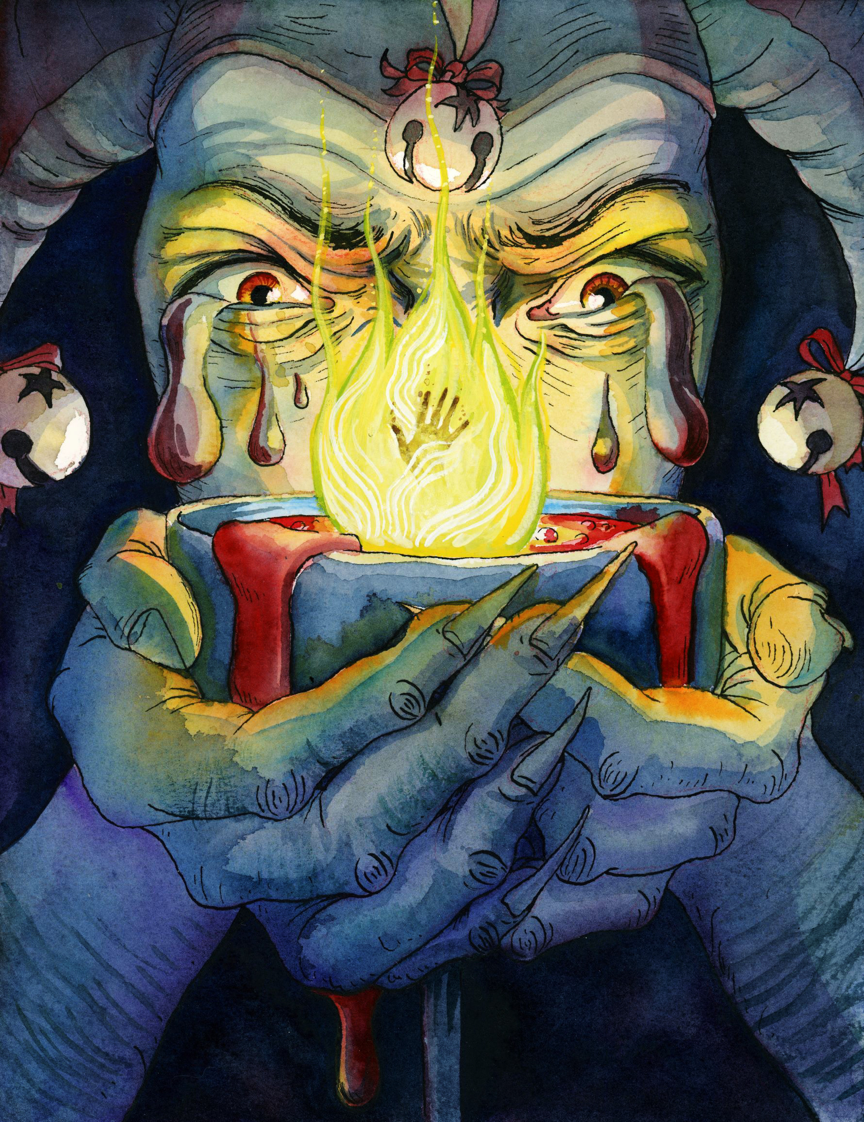 Cover illustration for "Hop-Frog" by Edgar Allen Poe