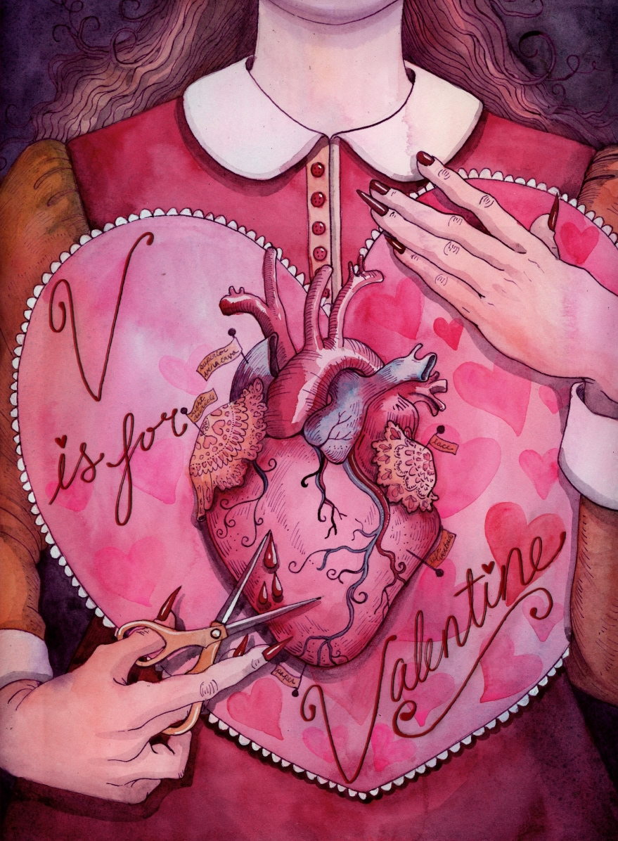 Poster for "V is for Valentine", awarded Merit by 3x3 Magazine