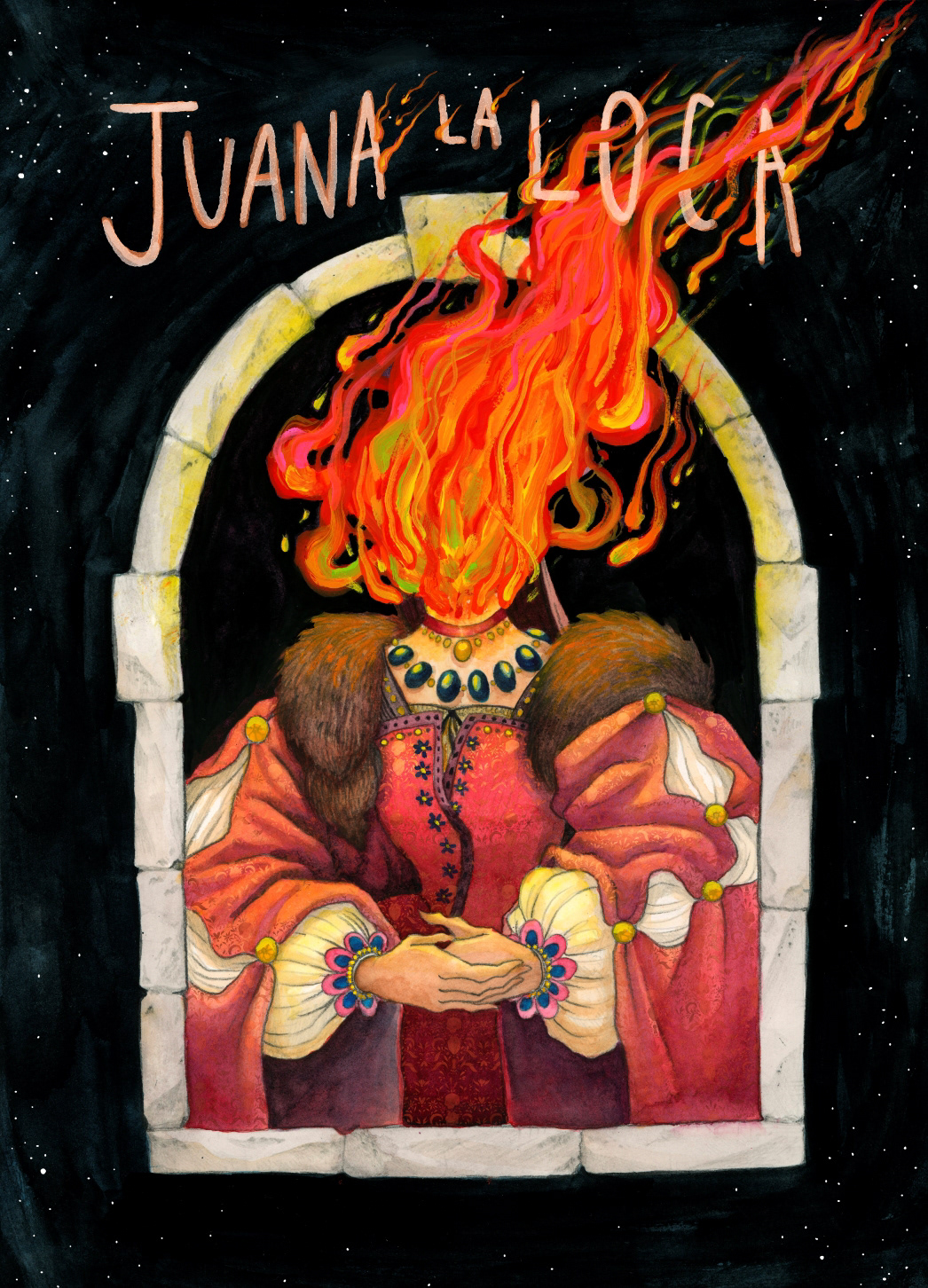 Illustration exploring Juana queen of Spain
