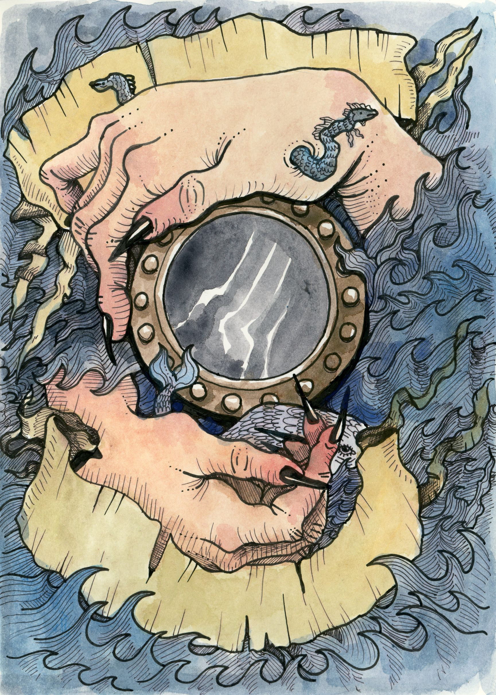 Design for promotional prints for the SF Maritime Museum's 24 Hour Moby Dick reading