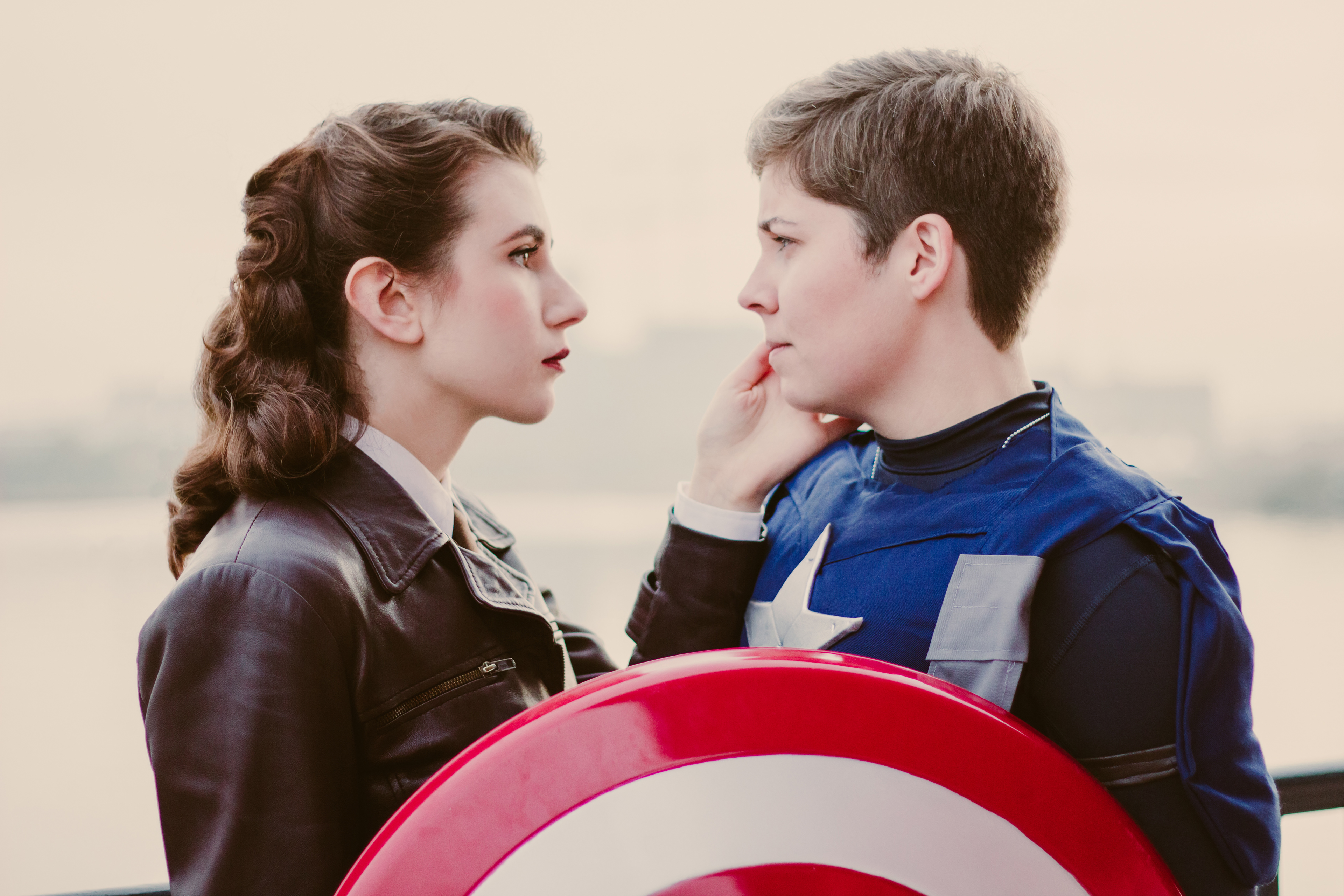 Peggy Carter and Capt. Steve Rogers, by Stucky and the Peglegs
