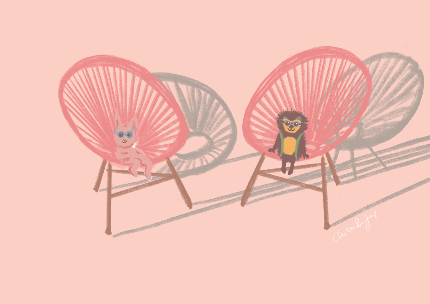 Chilli & Jens chillen - Illustration by Susann Pfeiffer