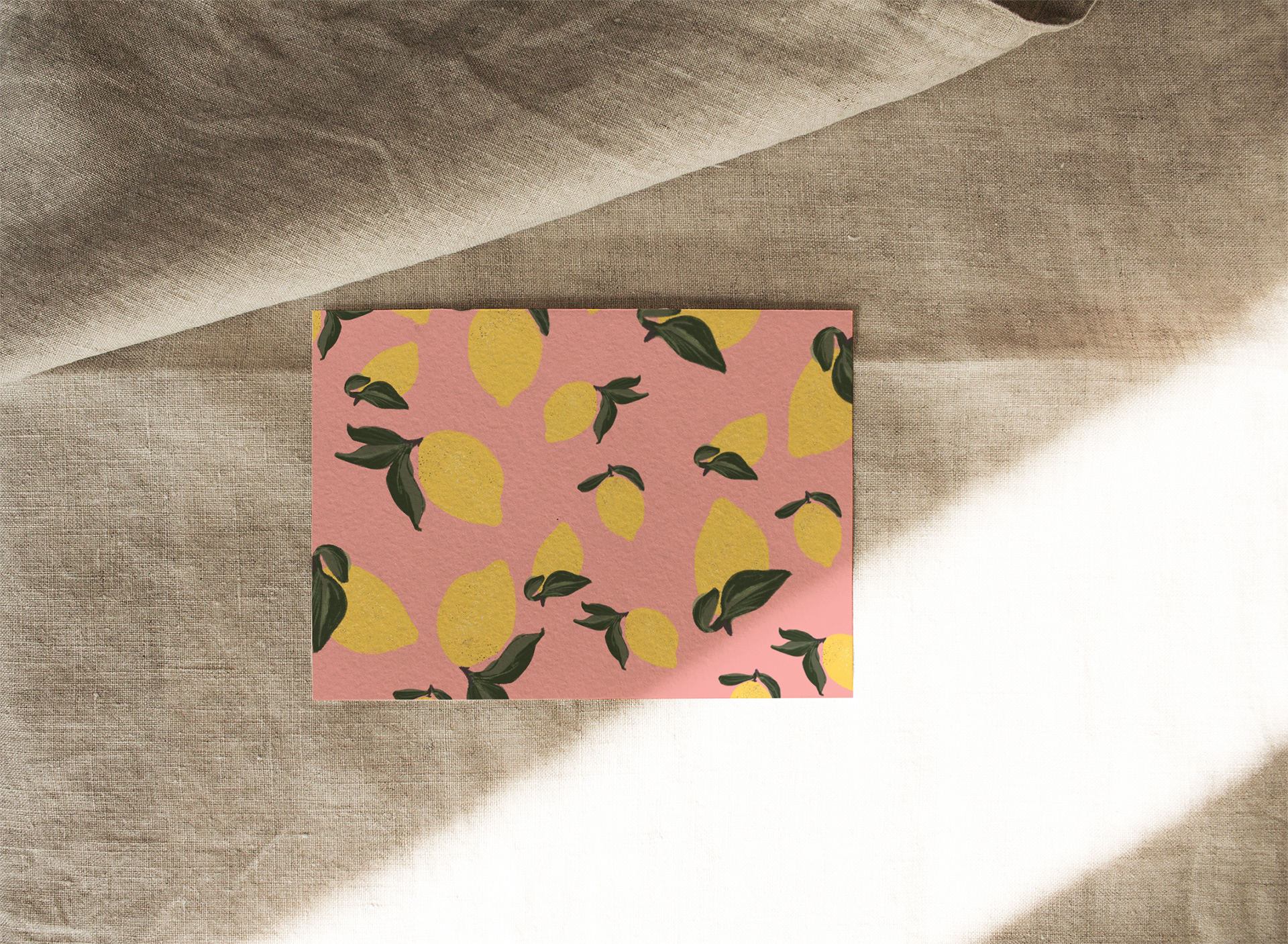 Zitronen. Papier-Tischsets in vielen Farben und illustrierten Motiven im Shop
