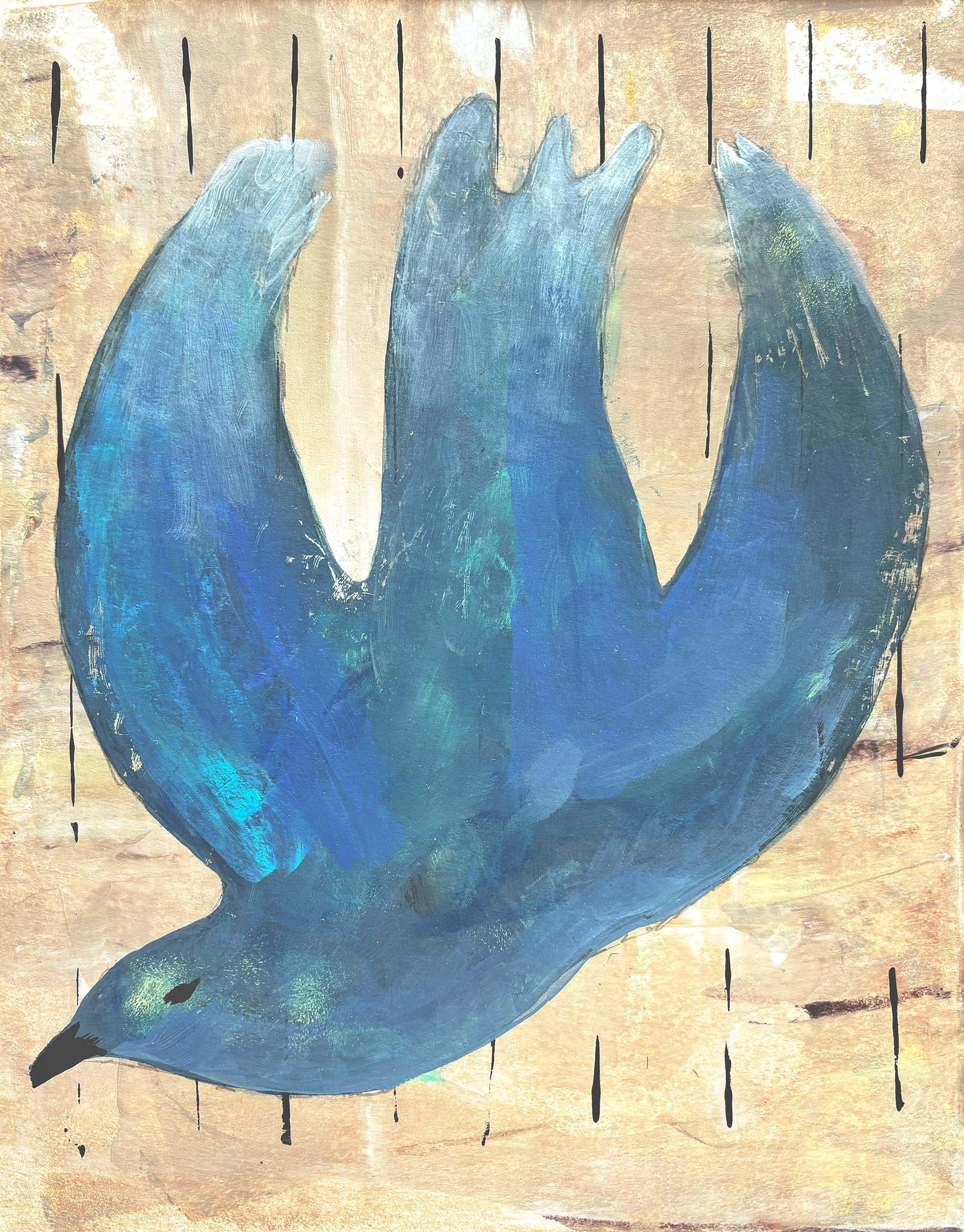 Blue Avian  |  Framed Size 16 x 20
