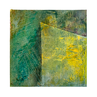 Green Abstract Night | Framed Size 12 x 12