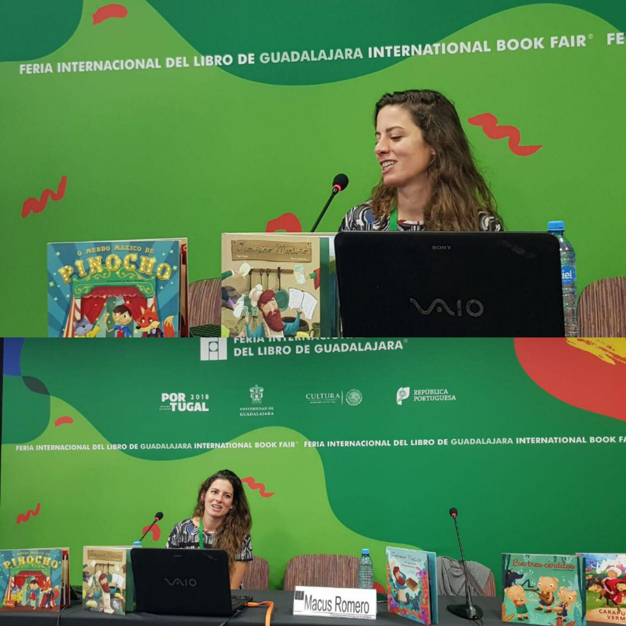 Aquí estoy hablando de ilustración en la FIL de Guadalajára, México