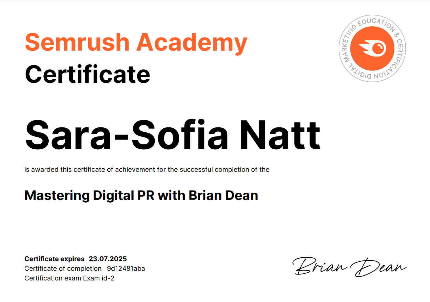 Semrush Mastering Digital PR