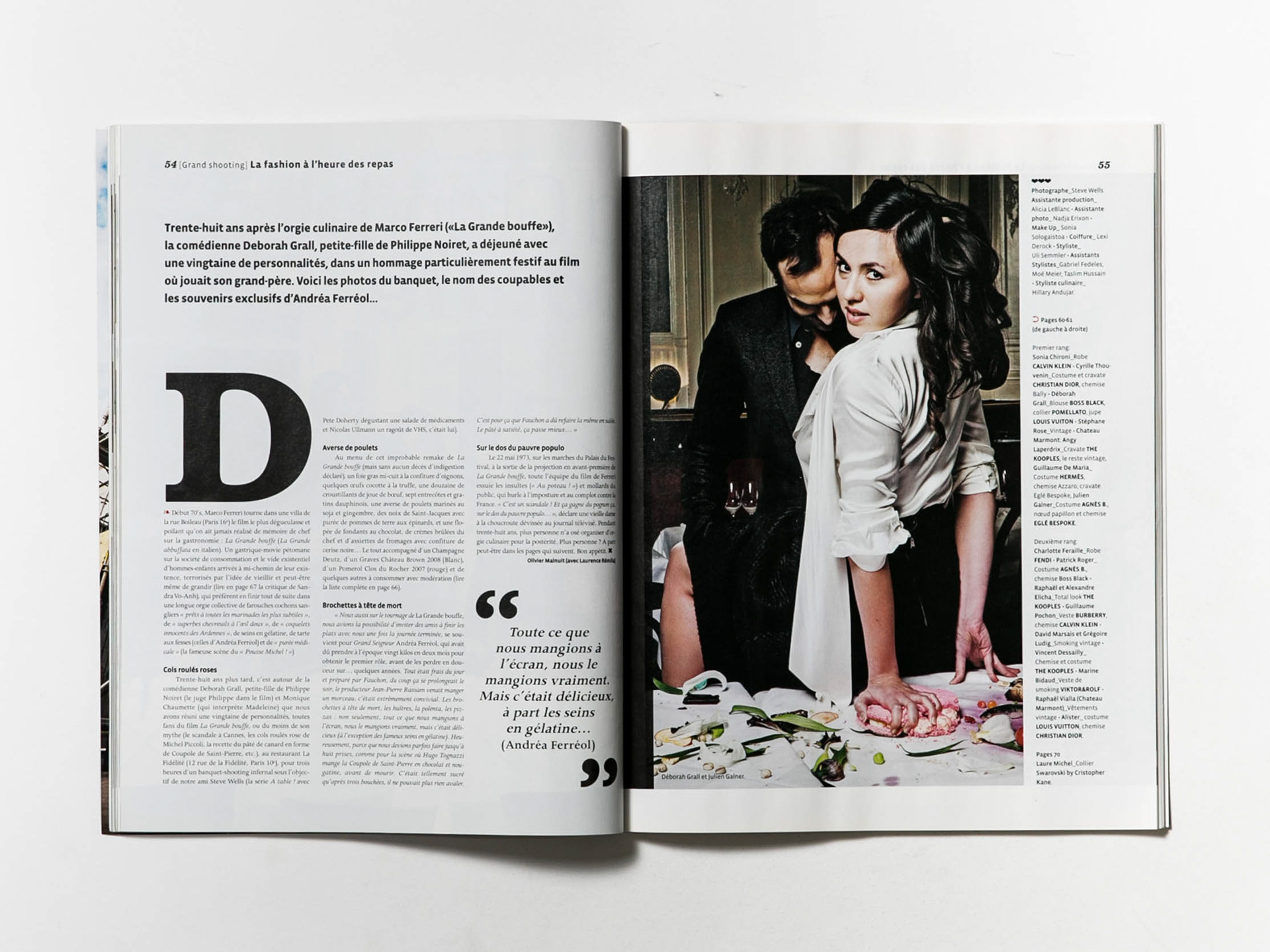 Editorial design: Louis Vuitton magazine interior pages.