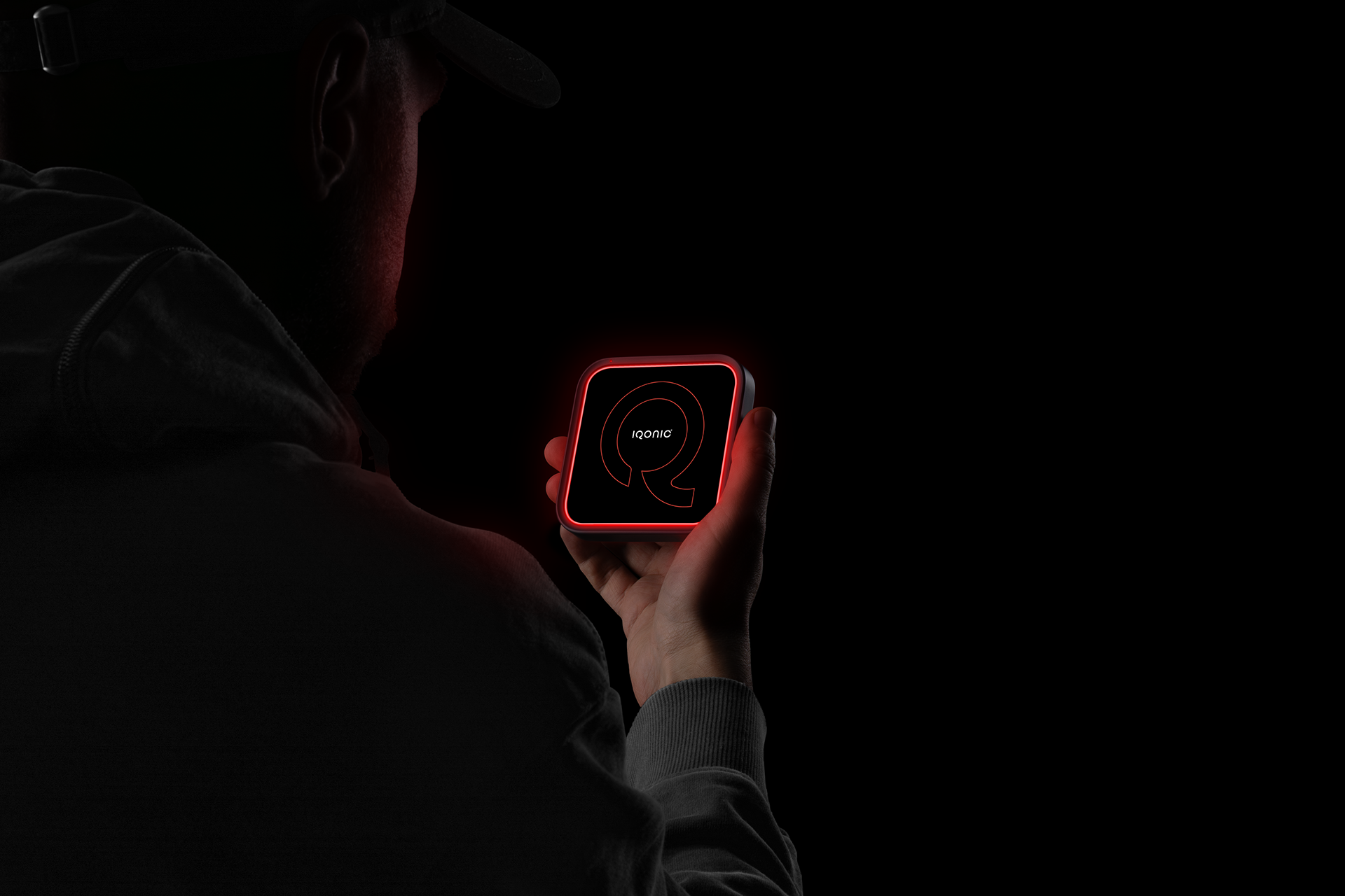 Logo Design on Little Square Digital Device