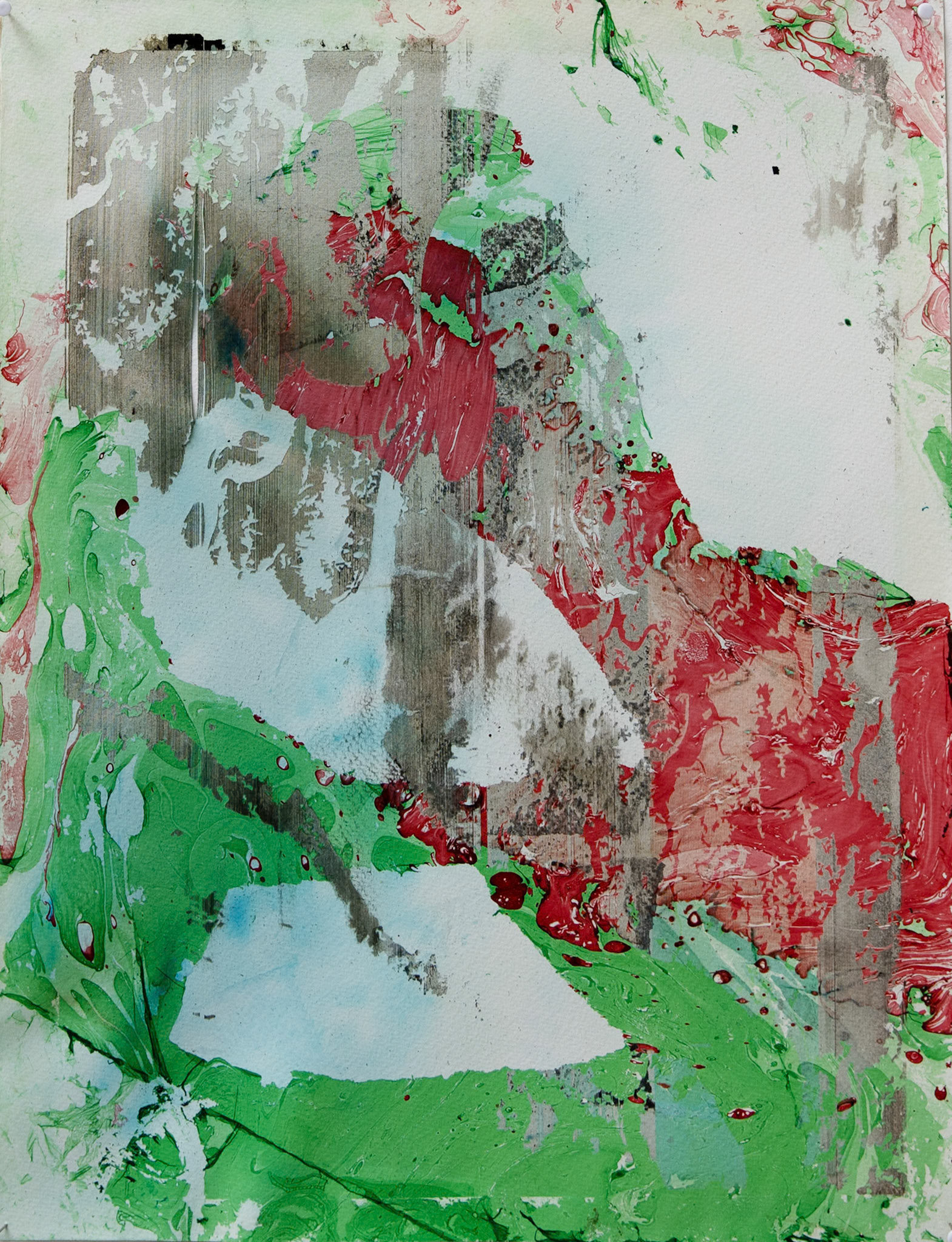 Différents types d'encre, lasérisation, 40 x 30 cm