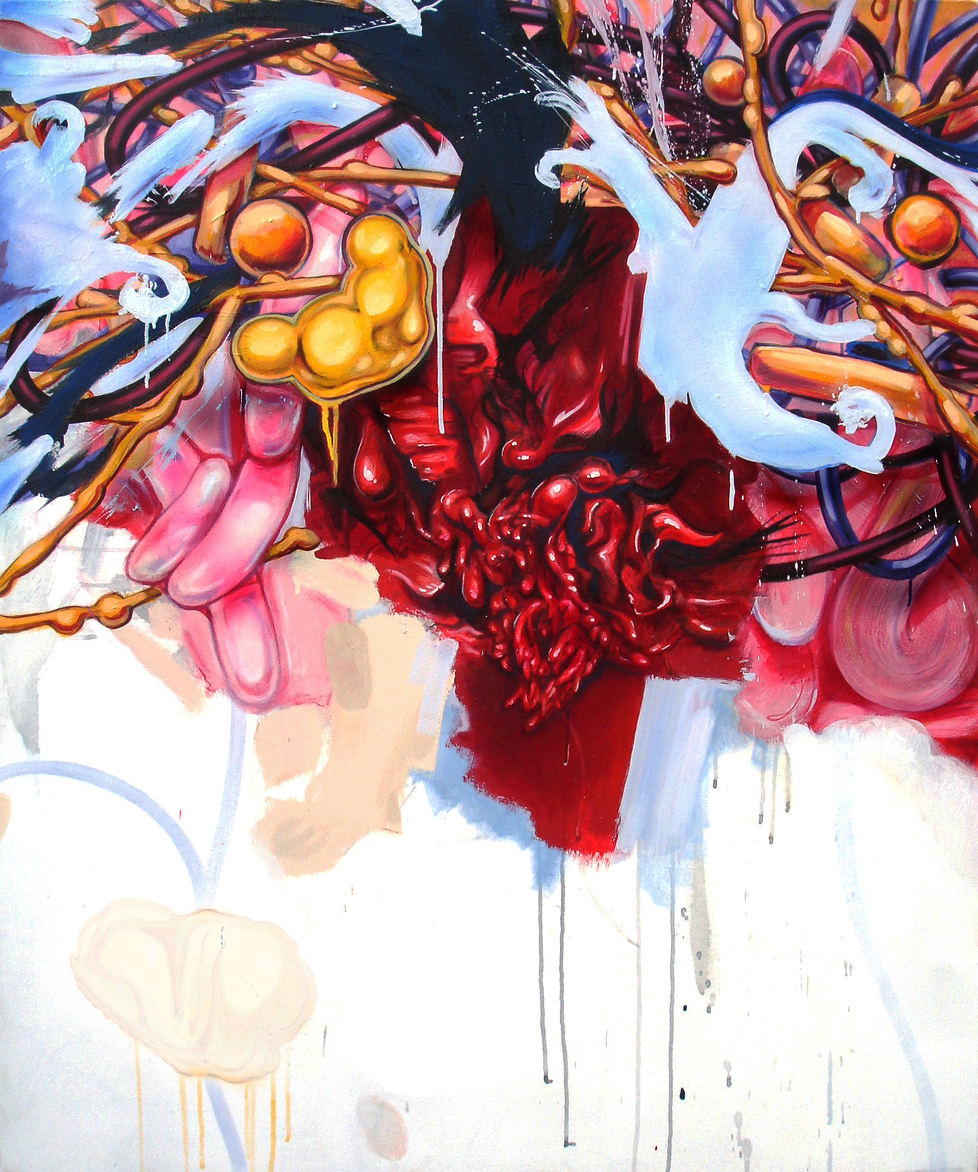 Ganglionic Layers, 2009, 40"x48" oil on canvas