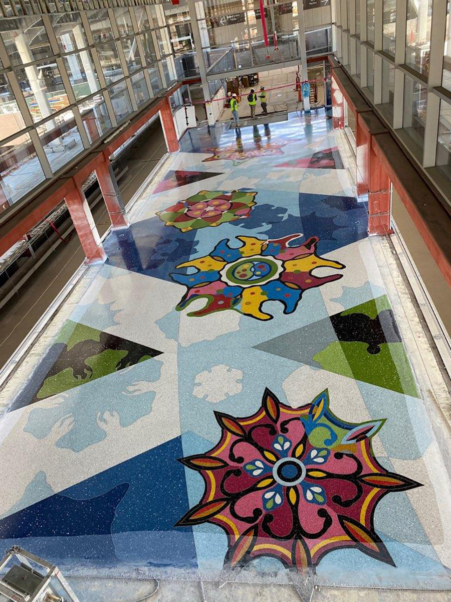 From the Earth to the Sky Terrazzo Fabrication by Advance Terrazzo..