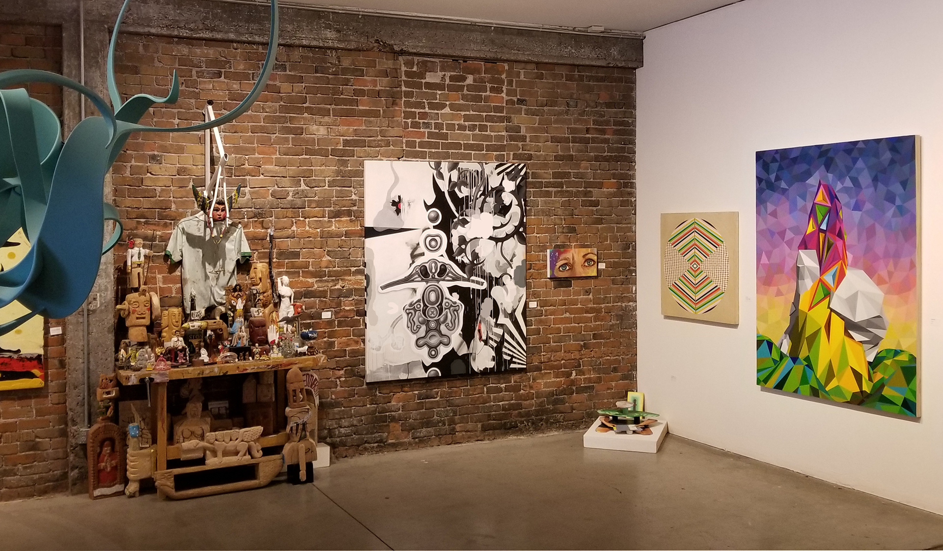 Imp of the Perverse (Black and White Painting) Chaos Theory 2018 Group Exhibition