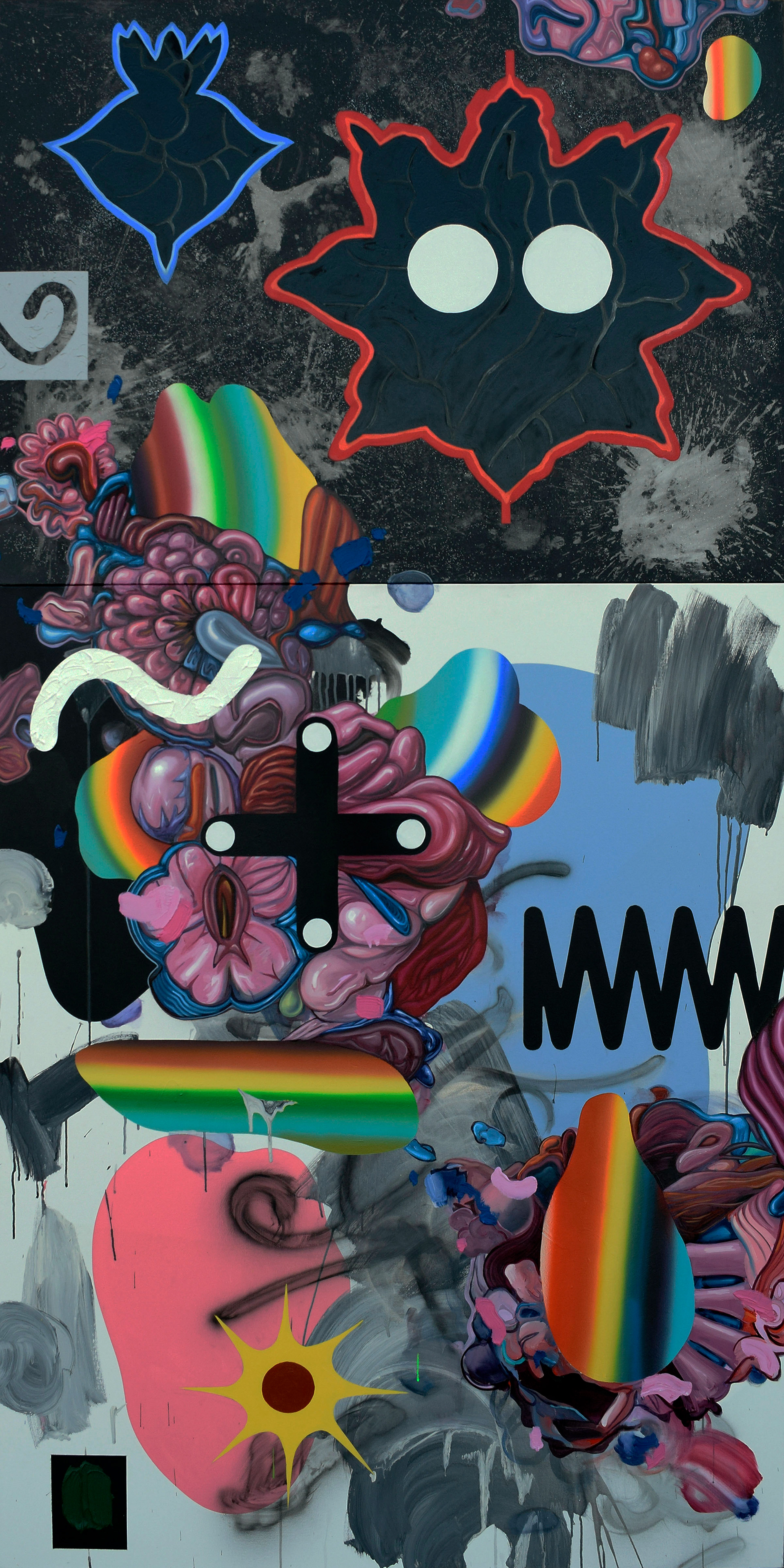 Summoning Beasties, 2017, 48"x84"