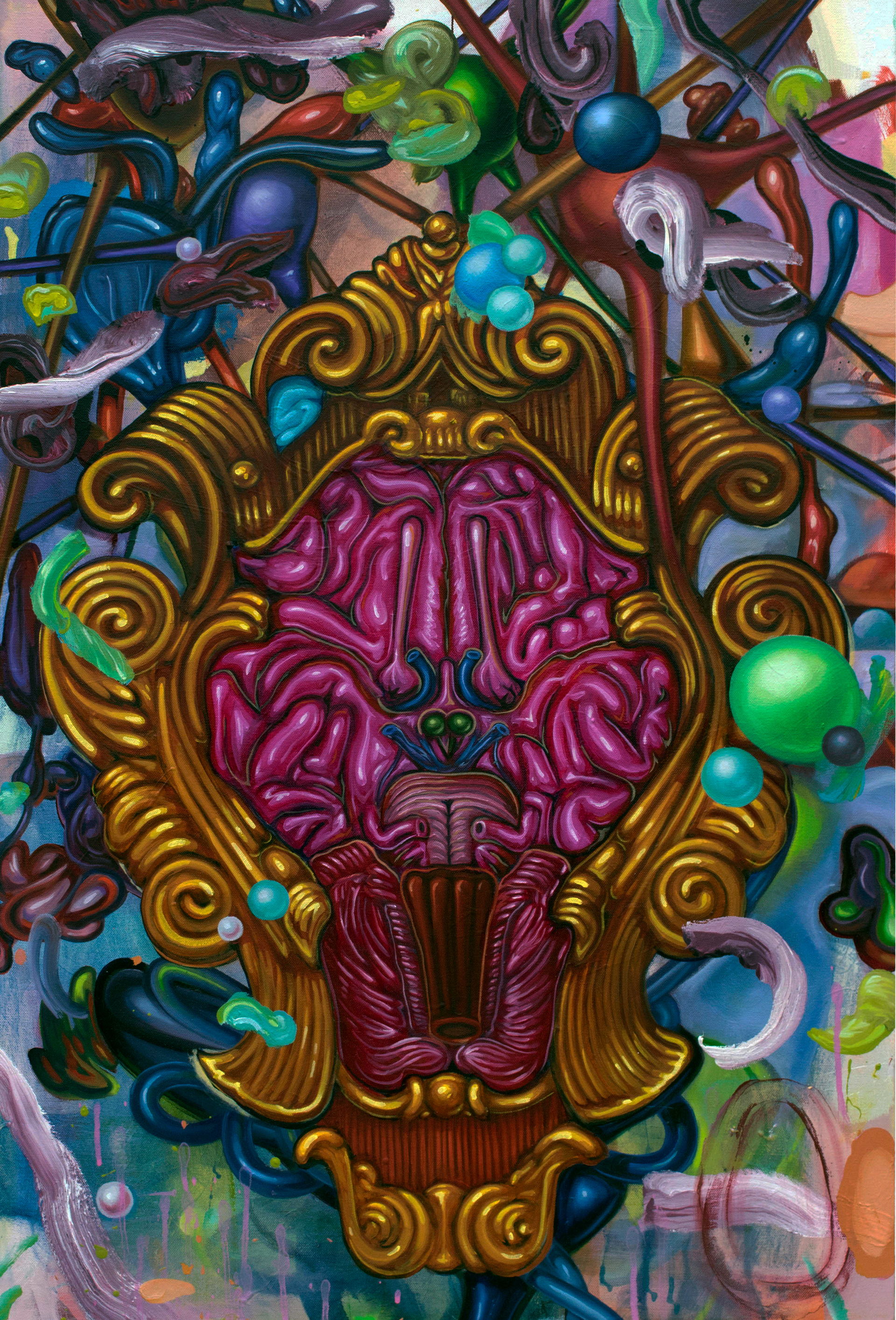 I think I'm Wonderful, 2015, 26"x39" oil and acrylic on canvas