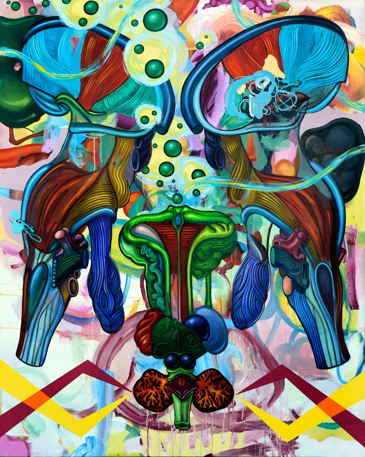 Your Thoughts are Not Your Own, 2015, 48"x60" oil and acrylic on canvas