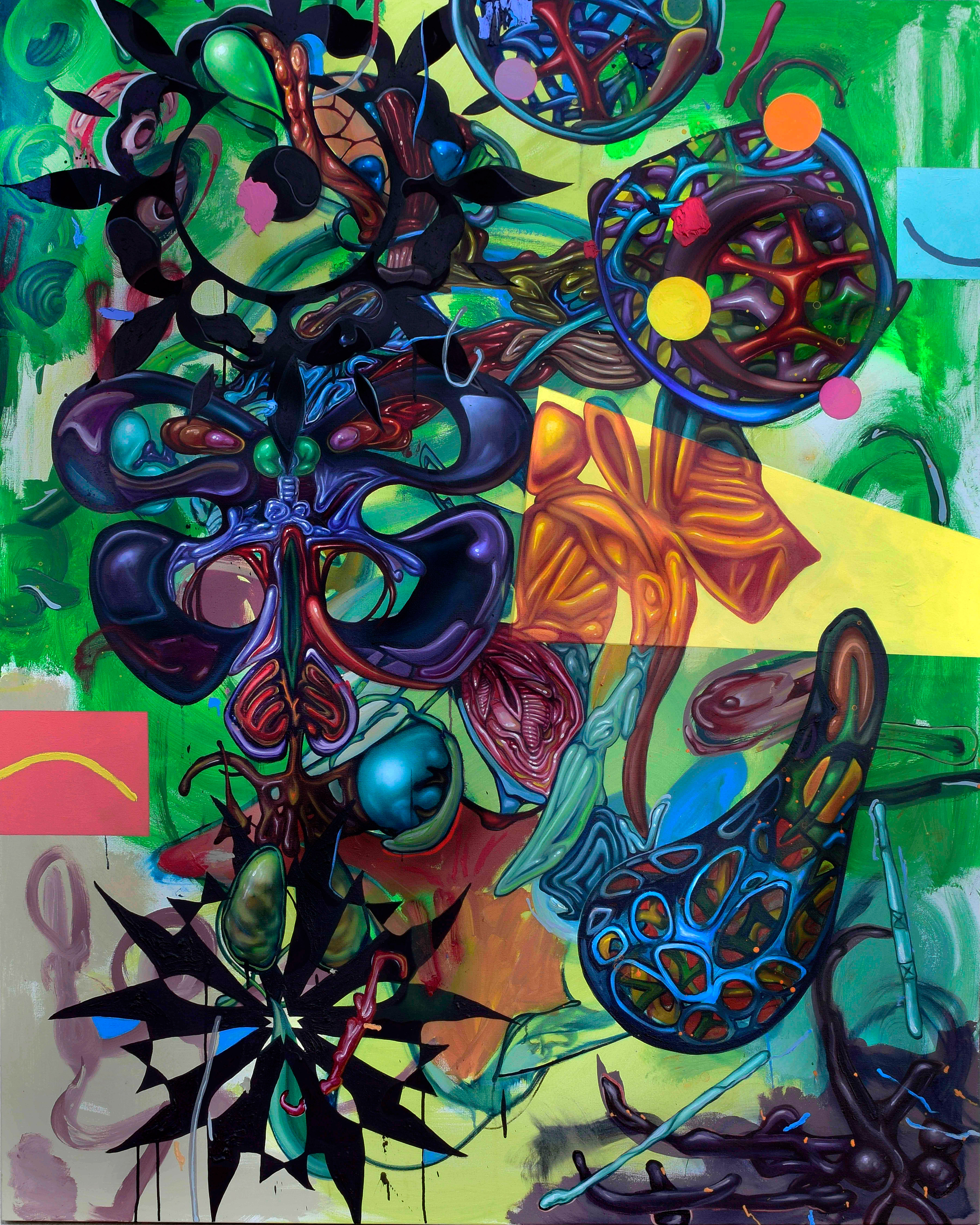 Graveyard Drug Party, 2017, 48"x60" 